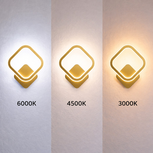 VenCore Elara Gold 6093-20012 - Μοντέρνο Επιτοίχιο Φωτιστικό Απλίκα LED 12W Χρυσό Αλουμίνιο με Ρυθμιζόμενο CCT Λευκό - Ημέρας - Θερμό - Χειρισμός CCT μέσω Διακόπτη On-Off - Μ29 x Π25 x Υ5.5cm