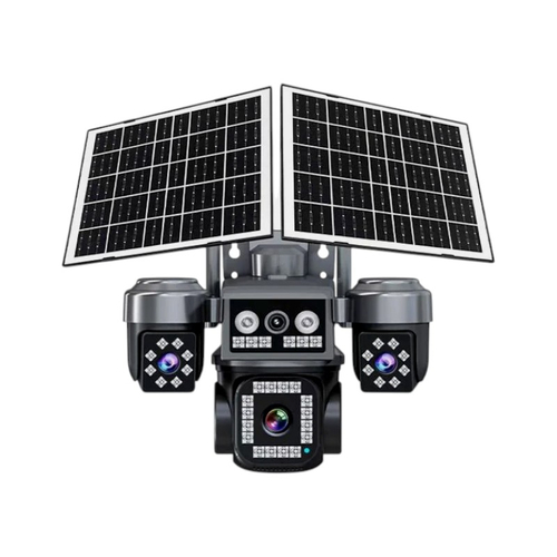 Ηλιακή κάμερα ασφαλείας IP τετραπλή - C011SQ - 4G - Security Camera - 371228