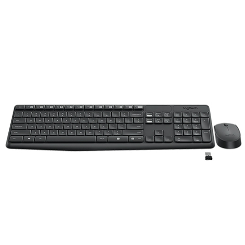 Logitech MK235 - Ασύρματο Σετ Πληκτρολόγιο & Ποντίκι USB - Αγγλικό US - Μαύρο