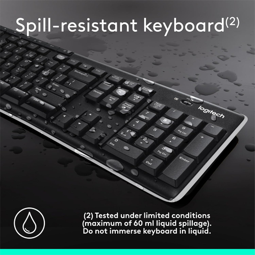 Logitech MK270 - Ασύρματο Σετ Πληκτρολόγιο & Ποντίκι USB - Αγγλικό US - Μαύρο