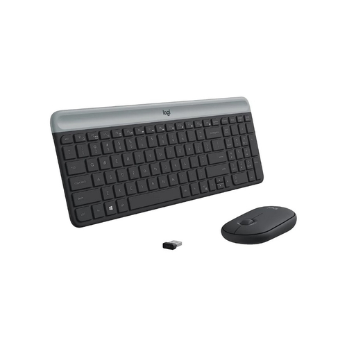 Logitech MK470 - Ασύρματο Σετ Πληκτρολόγιο & Ποντίκι USB - Αγγλικό US - Μαύρο