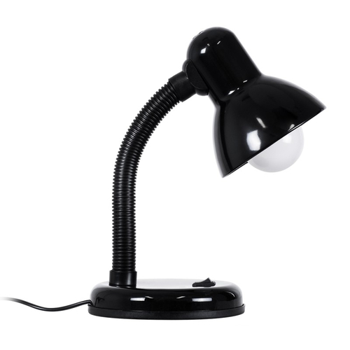Flexi Desk Black - Επιτραπέζιο Μονόφωτο E27 Μοντέρνο Μέταλλο Μαύρο Καμπάνα - Μ12 x Π12 x Υ32cm