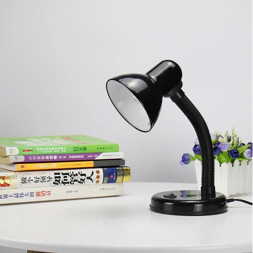 Flexi Desk Black - Επιτραπέζιο Μονόφωτο E27 Μοντέρνο Μέταλλο Μαύρο Καμπάνα - Μ12 x Π12 x Υ32cm