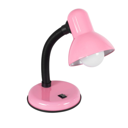 Flexi Desk Pink - Επιτραπέζιο Μονόφωτο E27 Μοντέρνο Μέταλλο Ροζ Καμπάνα - Μ12 x Π12 x Υ32cm