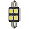 ΛΑΜΠΑΚΙΑ ΠΛΑΦΟΝΙΕΡΑΣ C5W/C10W 12V 0,96W SV8,5 36mm CAN-BUS+RADIATOR LED 4xSMD5050 PREMIUM ΛΕΥΚΟ 1ΤΕΜ