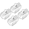 FORD FIESTA 3D/5D 09/08-17 KIT ΑΚΡΑ (ΠΟΔΙΑ) ΓΙΑ ΜΠΑΡΕΣ NORDRIVE