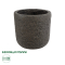 GloboStar® Artificial Garden LUCCA 20755 Επιδαπέδιο Πολυεστερικό Τσιμεντένιο Κασπώ Γλάστρα - Flower Pot Καφέ Φ25 x Υ23cm