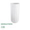 GloboStar® Artificial Garden MARSALA 20736 Επιδαπέδιο Πολυεστερικό Τσιμεντένιο Κασπώ Γλάστρα - Flower Pot Λευκό Φ41 x Υ90cm