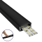 GloboStar® SURFACE-PROFILE 70810-1M Προφίλ Αλουμινίου - Βάση & Ψύκτρα Ταινίας LED με Μαύρο Φιμέ Κάλυμμα - Επιφανειακή Χρήση - Πατητό Κάλυμμα - Μαύρο - 1 Μέτρο - Μ100 x Π2.4 x Υ1.1cm