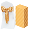 VEVOR 50 PCS Golden Stretch Spandex Chair Sashes Φιόγκοι, Slip κάλυμμα καρέκλας και Stretch Chair Sash, Ελαστικές ταινίες καρέκλας, Εφαρμόσιμος γάμος, γιορτές, συμπόσιο, πάρτι, διακόσμηση καρέκλας γιορτής