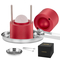 VEVOR Ice Ball Press, 2,4&quot; Ice Ball Maker, Aircraft Aloy Ice Ball Press Kit για 60mm Ice Sphere, Ice Press with Tong and Drip Tray, για Ουίσκι, Cocktail, Bourbon, Scot on Party &amp; Holiday, Red