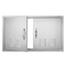 VEVOR BBQ Access Door, 914x534 mm Διπλή Πόρτα Εξωτερικής Κουζίνας, Πόρτα από ανοξείδωτο ατσάλι, Flush Mount Door, Επιτοίχια Κάθετη Πόρτα με χερούλια και αεραγωγούς, για BBQ Island, Ψητοπωλείο, Εξωτερικό ντουλάπι