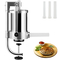 VEVOR Sausage Stuffer, χωρητικότητας 2,5LBS/1,5L, 304 Inox Vertical Sausage Stuff, Μηχάνημα πλήρωσης λουκάνικων με 3 σωλήνες γέμισης, βάση αναρρόφησης και χειροκίνητη μανιβέλα για οικιακή ή εμπορική χρήση