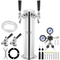 VEVOR Kegerator Tower Kit, Dual Taps Beer Conversion Kit, Ανοξείδωτος ατσάλι Keg Beer Tower Dispenser με ρυθμιστή διπλού διαμετρήματος W21.8 &amp; S-System Keg Coupler for Party Home