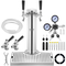 VEVOR Kegerator Tower Kit, Dual Taps Beer Conversion Kit, Ανοξείδωτος ατσάλι Keg Beer Tower Dispenser με ρυθμιστή διπλού μετρητή W21.8 &amp; S-System βαρελίσκο, δίσκος σταγόνας μπύρας για Party Home