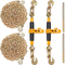 VEVOR Ratchet Chain Binder 2PCS, 3/8&quot;-1/2&quot; Heavy Duty Load Binders, with G80 Chains 12000 lbs Secure Load Limit, Labor-saving Anti-skid Handle, Tie Down Hauling Chain Binders for Flatbed Truck Trailer