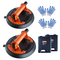 VEVOR Glass βεντούζα, 8&quot; 2 Pack χωρητικότητα φόρτωσης 615 lbs, βεντούζα κενού με ατσάλινη λαβή &amp; κουτί μεταφοράς, βαρέως τύπου βιομηχανικό εργαλείο ανύψωσης βεντούζας για γυαλί, γρανίτη, πλακάκια, μέταλλο, ανύψωση ξύλου