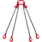 VEVOR 5/16&quot; x 10&#039; Chain Sling 4 Legs G80 Lifting Chain with Grab Hooks 11000 lbs