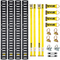 VEVOR E Track Tie-Down Rail Kit, 18PCS 5FT E-Tracks Set περιλαμβάνει 4 χαλύβδινες ράγες &amp; 2 μονή υποδοχή &amp; 6 δακτυλίους O &amp; 4 δεσίματα με D-ring &amp; 2 ιμάντες καστάνιας, αξεσουάρ ασφάλισης για μοτοσικλέτες Cargo