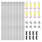 VEVOR E Track Tie-Down Rail Kit, 34PCS 5FT E-Tracks Set Περιλαμβάνει 8 χαλύβδινες ράγες &amp; 2 μονή υποδοχή &amp; 8 O rings &amp; 8 Tie-Off με D-Ring &amp; 8 End Caps, Αξεσουάρ ασφάλισης για φορτίο, μοτοσικλέτες και Ποδήλατα