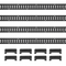 VEVOR E Track Tie Down Rail Kit, 2&#039; Steel Rails, 4 Pack, Secure Cargo &amp; Heavy Loads Μέχρι 2000 lbs, Heavy Duty Etrack Rails με βίδες για γκαράζ, φορτηγά, τρέιλερ, δέσιμο μοτοσυκλετών, βάσεις ATV