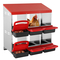 VEVOR 6 τμημάτων Chicken Nest Box Mental Box με κεκλιμένα κουτιά ένθεσης