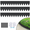 VEVOR Steel Landscape Borders, 3-pack Steel Garden Edge Borders, 40&quot; L x 6&quot; H Straps, Hammer-in Hodge Border with 5 Clips, Endable Metal Landscape Borders for Yard, Garden, Laws