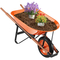 VEVOR Wheelbarrow Cart One Wheel Garden Dump Cart 330 lbs Yard Utility Cart