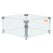 VEVOR Gas Fire Pit Wind Guard for Square Fire Table, 380 x 380 x 180 mm Clear Tempered Wind Guard for Firepits, 8mm πάχους τετράγωνη γυάλινη ασπίδα, γυάλινο πάνελ με σκληρό γωνιακό βραχίονα και πόδια