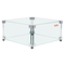 VEVOR Gas Fire Pit Wind Guard για τετράγωνο τραπέζι πυρκαγιάς, 493 x 493 x 191 mm Clear Tempered Wind Guard for Firepits, 8mm πάχους τετράγωνη γυάλινη ασπίδα, γυάλινο πάνελ με σκληρό γωνιακό βραχίονα και πόδια