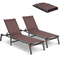 VEVOR Chaise Lounge Chair Outdoor Patio Lounge Chair Ρυθμιζόμενη 5 θέσεων 2 τμχ