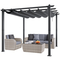 VEVOR 10&#039;x10&#039; Outdoor Retractable Pergola with Sun Shade Canopy Αλουμίνιο Γκρι