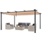 VEVOR 12&#039;x16&#039; Εξωτερική αναδιπλούμενη πέργκολα με κουβούκλιο Αλουμινίου Μπεζ