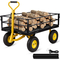 VEVOR Steel Garden Cart, Heavy Duty 1200 lbs, με αφαιρούμενες πλευρές πλέγματος για μετατροπή σε επίπεδη επιφάνεια, μεταλλικό βαγόνι με λαβή 2 σε 1 και 13 σε ελαστικά, ιδανικό για κήπο, αγρόκτημα, αυλή