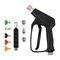 Πιστόλι VEVOR Short Pressure Washer Gun, 4000 PSI High Power Washer Spay Gun, M22-14 mm / M22-15 / 3/8&#039;&#039; Εισόδου &amp; Εξόδου 1/4&#039;&#039; Εύκαμπτο πιστόλι αφρού, Λαβή πλύσης πίεσης με 5 έγχρωμα ακροφύσια γρήγορης σύνδεσης