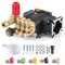 VEVOR αντλία πλύσης πίεσης 3/4&quot; Άξονας Horizontal Triplex Plunger 3300 PSI 2,5GPM