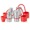 VEVOR 1/2&quot; Flat Face Hydraulic Couplers 1/2&quot; NPT Skid Steer Couplers 4 Dust Caps