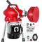 VEVOR 250W Electric Pipe Dredger Pipeline Unblocker w/ Cutter 3 Spiral 220 V Drain Auger για μπάνιο κουζίνας