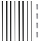 Μεταλλικά κάγκελα VEVOR Staircase, 3/4&#039;&#039; Στρογγυλά x 32&#039;&#039; Μακριά διακοσμητικά κάγκελα αλουμινίου, 101 Pack κιγκλίδωμα καταστρώματος με βίδες, κλασικό κιγκλίδωμα κοίλου καταστρώματος σατέν με μαύρη επίστρωση για βεράντα