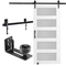 VEVOR Κιτ αχυρώνας 42&quot; x 84&quot; Συρόμενη πόρτα αχυρώνα από ξύλο και γυαλί