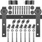 VEVOR Barn Door Hardware Kit Barn Door Kit 9 FT Carbon Steel για διπλές πόρτες