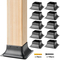 VEVOR 101,6x101,6mm Βάση στερέωσης 10 τμχ, Εσωτερική 91x91mm βαρέως τύπου ατσάλινος βραχίονας με επίστρωση πούδρας Εφαρμογή για κανονική ξύλινη άγκυρα, Βάση καταστρώματος για στήριξη κιγκλιδώματος κουπαστή βεράντας καταστρώματος
