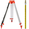 Τρίποδο αλουμινίου &amp; 5m Survey Leveling Staff for Laser Level /Dumpy Tripod 1,65m