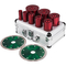 VEVOR 8 Pcs Diamond Hole Saw Set Diamond Drill Core Bits, M14 20/25/32/35/40/50/60/68 MM με 2 πριονόλαμα, τρυπάνια κοπής τρυπών, Εργαλείο διάτρησης για πλακάκια με πυρήνα τρυπανιού Φορητός γρανίτης