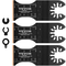 VEVOR 3PCS Carbide Oscillating Tool Blades, Universal Quick Release Oscillating Saw Blades, Multitool Tool Blades for σκληρό υλικό, μέταλλο, καρφιά, μπουλόνια, Fit Dewalt Milwaukee Hitachi Chicago
