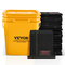 VEVOR Flood Barriers, Water Flood Dam Bag 10 Pack, Water Barriers for Flood Barriers with Plastic Bucket, Water Activated Flood Barriers for Home, Doorway, Driveway (5FT x 6in)
