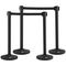 Βάση VEVOR Crowd Control Stanchion, 4-pack Crowd Control Barrier, Carbon Steel Baking Stanchion Queue Post με 2 ΤΕΜ 6.5FT αναδιπλούμενη ζώνη &amp; γεμιζόμενη βάση, διαχωριστής γραμμής φραγμού ζώνης, εύκολη συναρμολόγηση