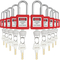 Σετ κλειδαριές VEVOR Lockout Tagout, 10 τεμ. Κόκκινα λουκέτα ασφαλείας, με 2 κλειδιά ανά κλειδαριά, κλειδαριές κλειδαριές συμβατές με το OSHA, λουκέτα ασφαλείας με ετικέτα κλειδώματος για ηλεκτρικά κιτ ετικετών κλειδώματος