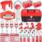 VEVOR 42 PCS Lockout Tagout Kit, Electrical Safety Loto Kit Περιλαμβάνει λουκέτα, 5 είδη κλειδαριών, Hasps, Tags &amp; Ties, Box, Lockout Safety Tools για αφαίρεση ηλεκτρικού κινδύνου σε βιομηχανικά, μηχανήματα