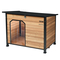 VEVOR Outdoor Dog House, Αδιάβροχο Μονωμένο Σπίτι σκύλων με Υπερυψωμένο Δάπεδο, Anti-Bite Wood Dog House Εξωτερικός σιδερένιος σκελετός, Ανοιχτή οροφή, για μεσαίους έως μεγάλους σκύλους